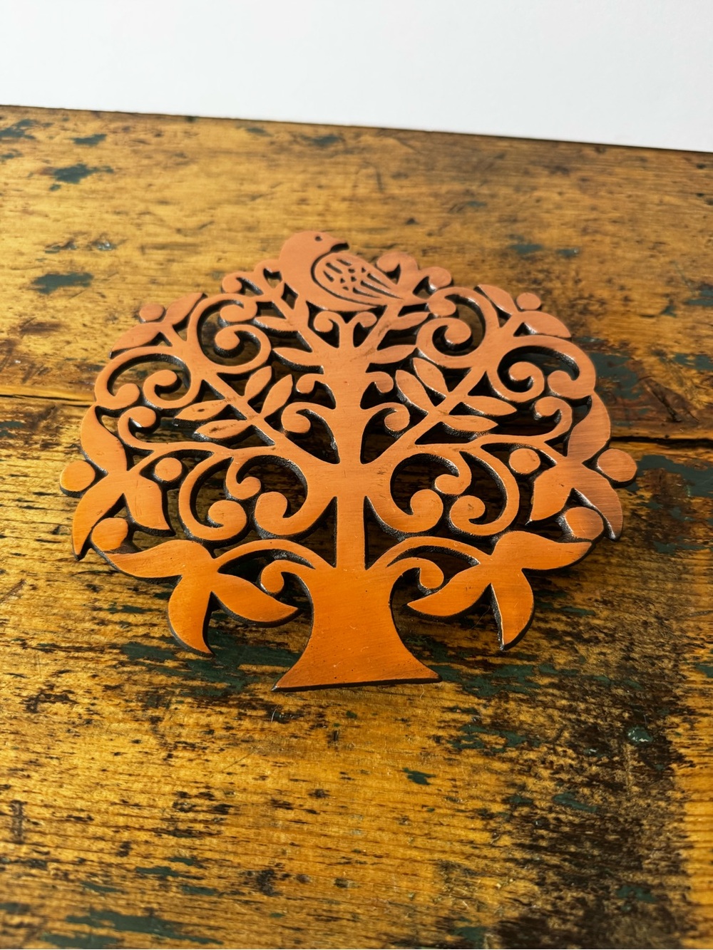 Copper Colored Tree of Life Metal Wall Art - Trivet
